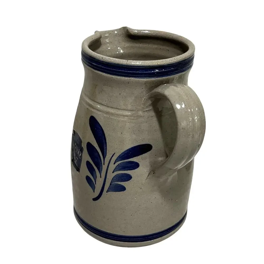 Vintage Heinz 57 salt glaze pottery pitcher artist signed 